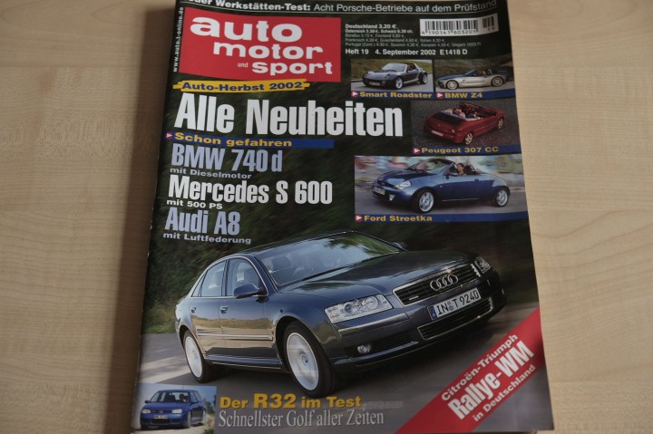 Deckblatt Auto Motor und Sport (19/2002)